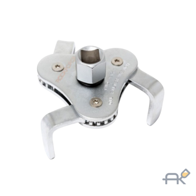 Съемник масляного фильтра крабс плоским захватом3/8+адаптер 3/8Мх1/2F (диаметр 60-115мм) RF-61904A 